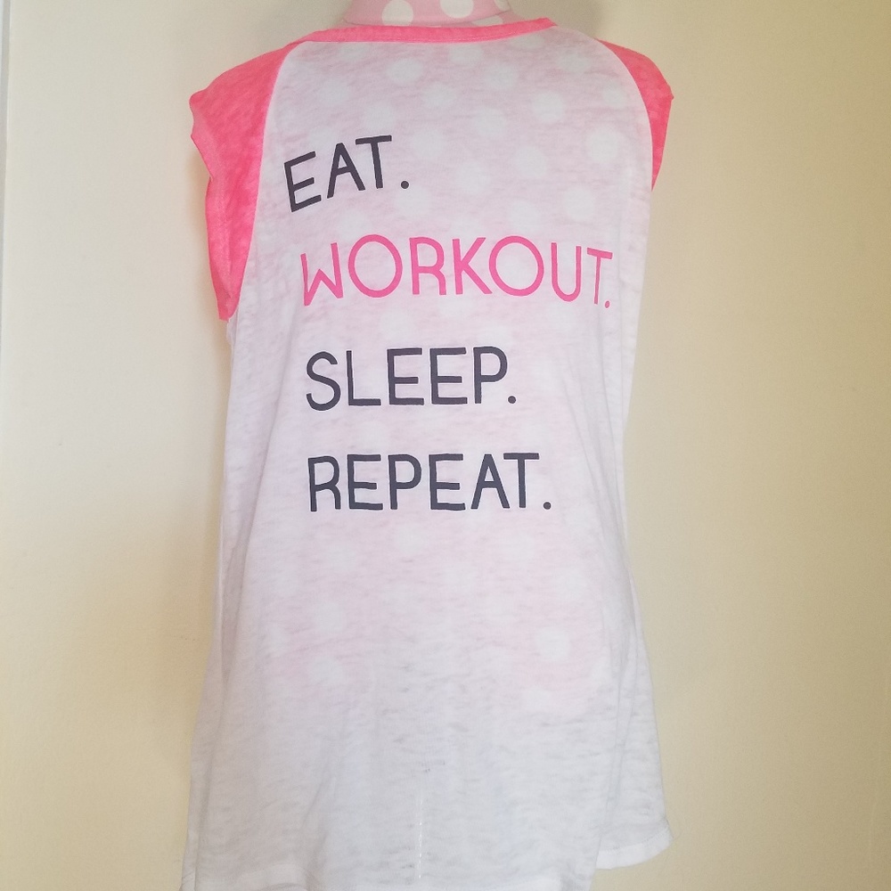 Pink and White Exercise Shirt